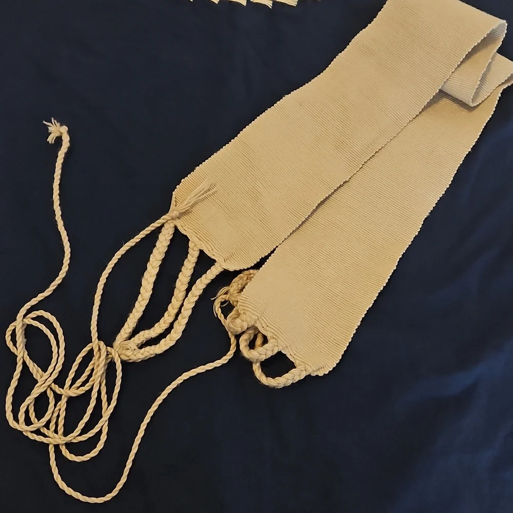 Women’s Navy Blue Embroidered Tunic Top with Cream Trim - Picture 6 of 9